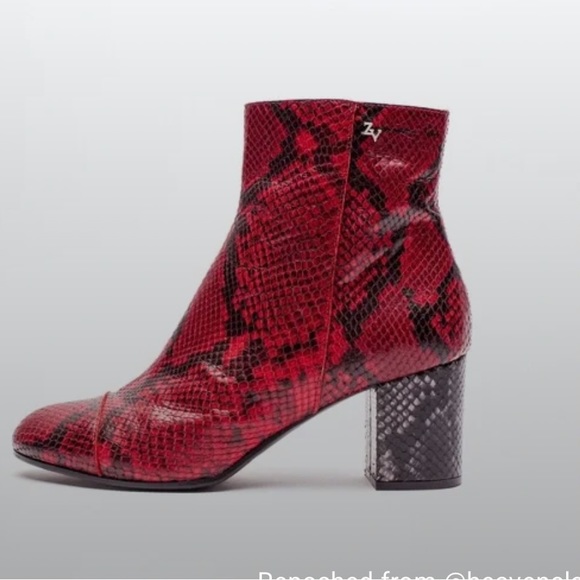 Zadig & Voltaire Lena Wild Boots, Red Snake - Picture 5 of 5